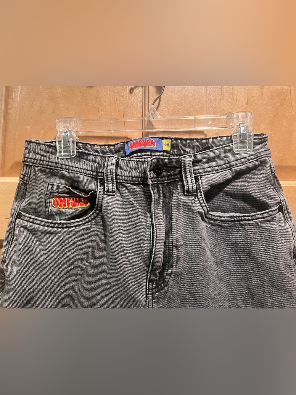 Empyre 100% Cotton Men’s Scramble Grey Wash Loose Fit Skate Jeans Denim Size 28 - Picture 2 of 12